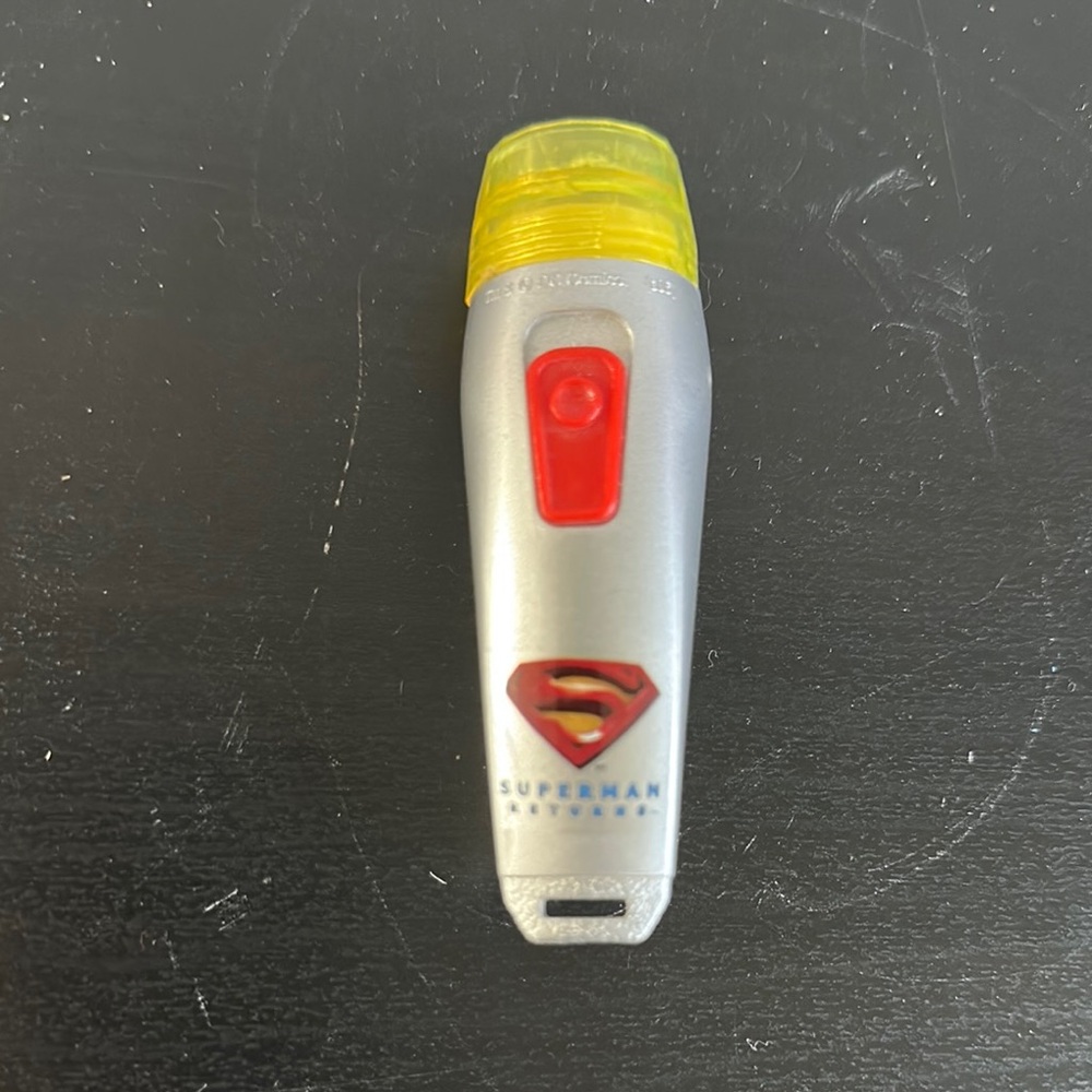 Superman Flashlight with Red and Yellow Accents